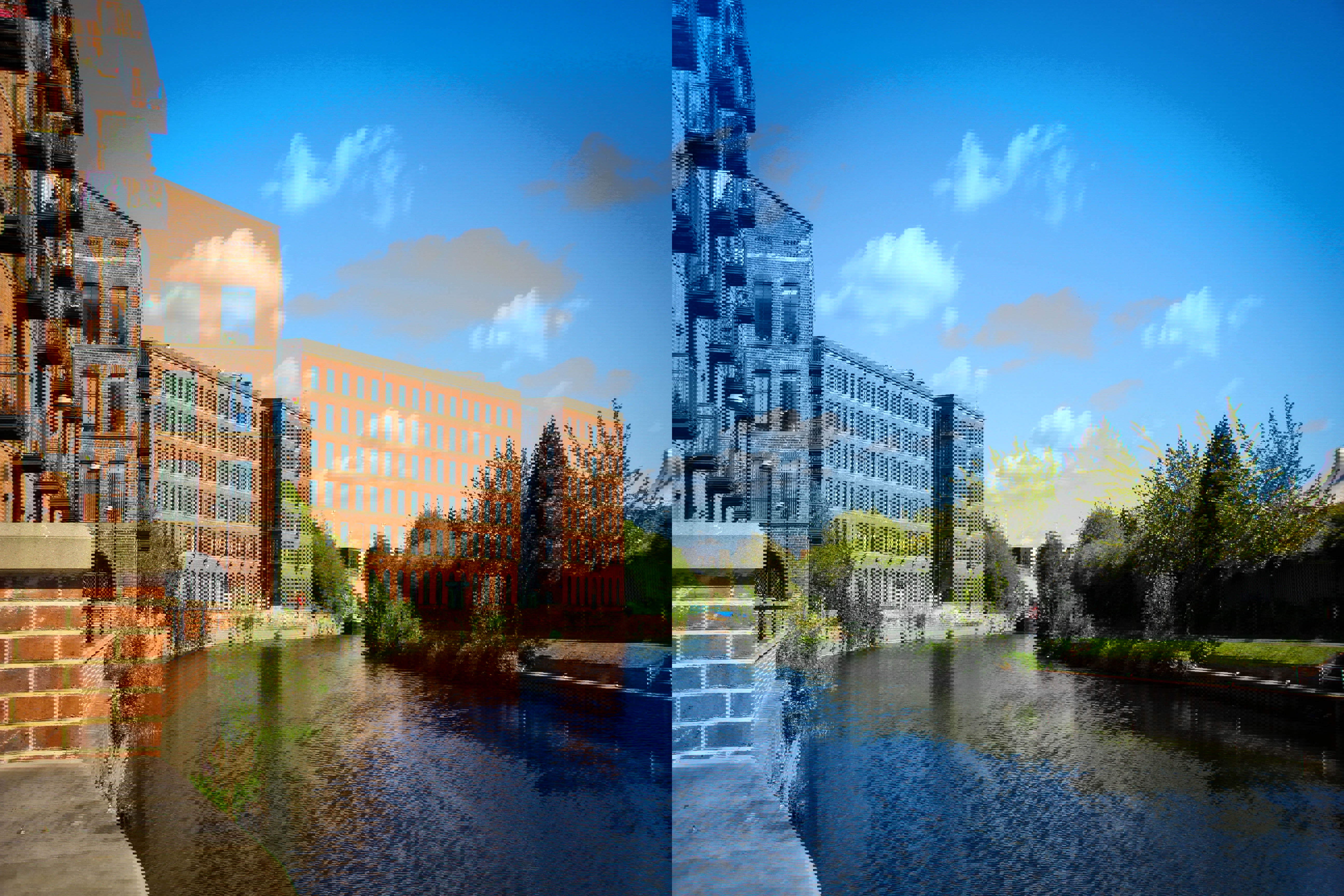 Apartments on a body of water